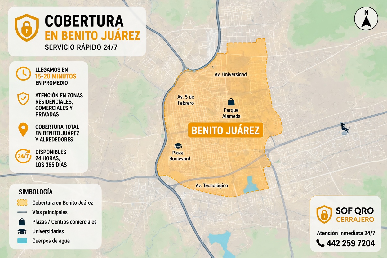 Cobertura de SOF Cerrajería en Querétaro