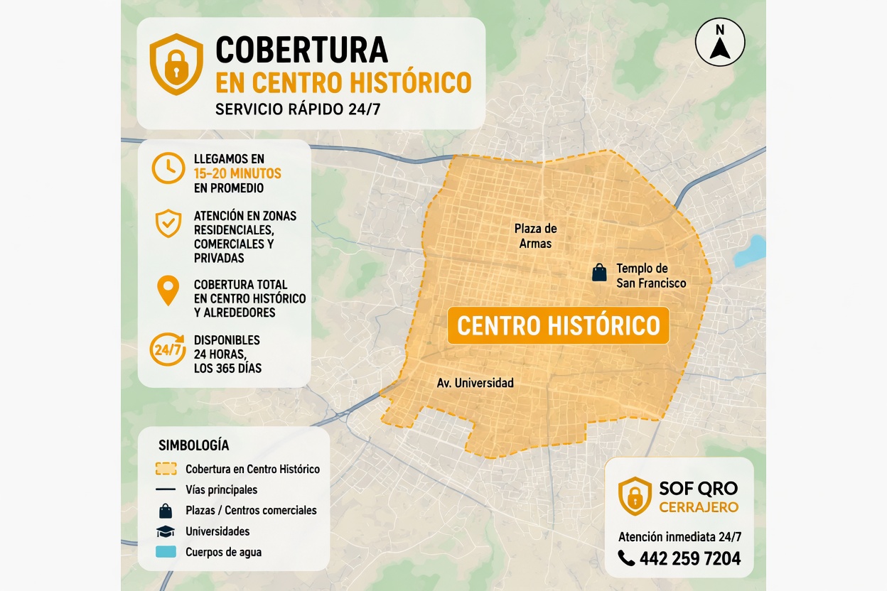 Cobertura de SOF Cerrajería en Querétaro