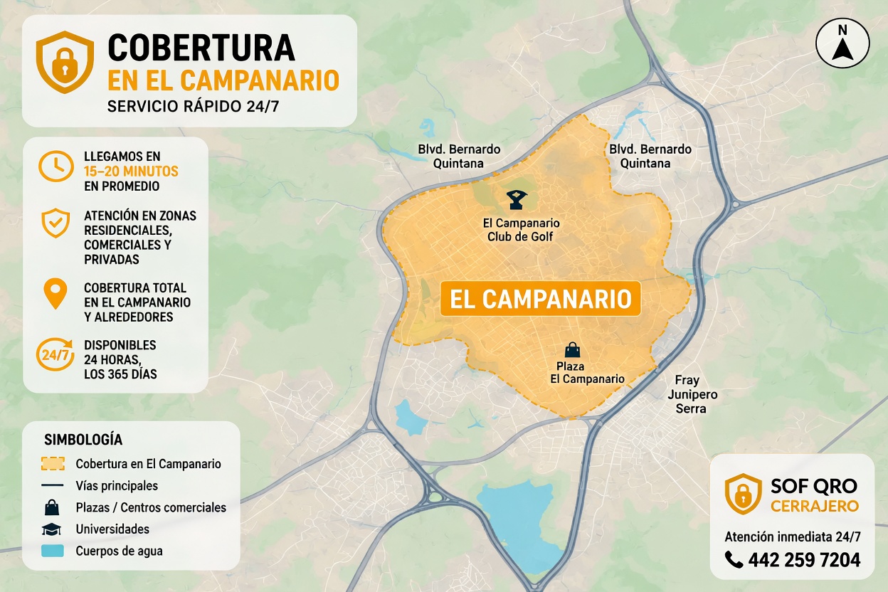 Cobertura de SOF Cerrajería en Querétaro